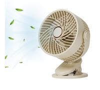 MAGIC SELECT Ventilatore con Clip, con 5 Velocità. Ventilatore da Tavolo Silenzioso, con Luce. Multisuperficie. Ruota di 360º. Batteria a Lunga Durata. USB-C, Cavo di Ricarica Incluso.
