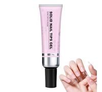 Magic Solid Nail Glue Kit 3-In-1 Nail Art Kits, Solid Nail Tips Gel + Nail Glue Remover + Handheld UV Nail Lamp Mini, Solid Nail Glue Gel for Salon Art DIY at Home (Solid Nail Tips Gel)