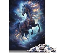Magic Space Horse Jigsaw Puzzle Impossible 1000Pcs Decorazione Per La Casa. Giochi Rilassamento E Intelligence Per Adulti E Ragazzi Da 14 Anni 1000pcs (38x26cm)