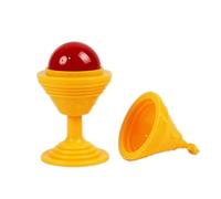 Magic Sun and Moon Cup Trick - Uovo che scompare illusione, materiale in PVC, puntello magico per maghi, 4 x 11 cm