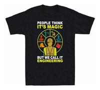 Magic T Shirt Men's Engineering Think But We Funny It's Call Gift People It Black L