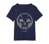 Magic: The Gathering Black Mana Maglietta, Donna Plus-Size, Navy, 5X