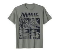 Magic: The Gathering Creature Box Up Maglietta, Uomo, Verde Militare mélange, M