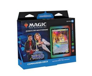 Magic: The Gathering Doctor Who Commander-Deck - Paradoxon Power (mazzo da 100 carte, confezione di campione da collezione con 2 carte + accessori) (versione tedesca)
