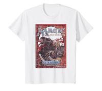 Magic: The Gathering Fifth Edition Card Maglietta, Bambini, Bianco, 8 Anni