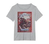 Magic: The Gathering Fifth Edition Card Maglietta, Donna Plus-Size, Grigio Melange, 2X