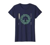 Magic: The Gathering Green Natural Order Classic Mana Poster Maglietta, Donna, Navy, XS