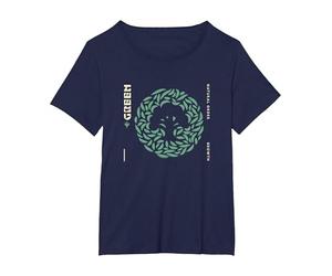 Magic: The Gathering Green Natural Order Classic Mana Poster Maglietta, Donna Plus-Size, Navy, 5X
