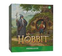Magic: The Gathering | Lo Hobbit Prerelease Pack - 6 Buste di Gioco da 14 Carte, Carta Rara o Mitica Foil, 4 Terre Full-Art, Dado Spindown e Portamazzo - Italiano - 13+