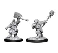 Magic the Gathering Miniature uniche non verniciate Guerriero nano e Chierico na