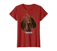 Magic: The Gathering Nicol Bolas The Elder Dragon Maglietta, Donna, Mirtillo Rosso, L