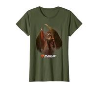 Magic: The Gathering Nicol Bolas The Elder Dragon Maglietta, Donna, Oliva, L