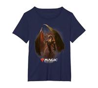 Magic: The Gathering Nicol Bolas The Elder Dragon Maglietta, Donna Plus-Size, Navy, 1X
