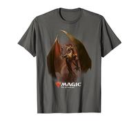 Magic: The Gathering Nicol Bolas The Elder Dragon Maglietta, Uomo, Asfalto, S