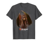 Magic: The Gathering Nicol Bolas The Elder Dragon Maglietta, Uomo, Grigio Scuro, M