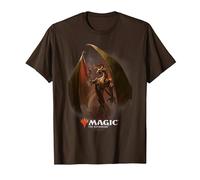Magic: The Gathering Nicol Bolas The Elder Dragon Maglietta, Uomo, Marrone, S
