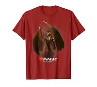 Magic: The Gathering Nicol Bolas The Elder Dragon Maglietta, Uomo, Mirtillo Rosso, M