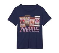 Magic: The Gathering Planeswalker Mandala Maglietta, Donna Plus-Size, Navy, 1X