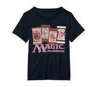 Magic: The Gathering Planeswalker Mandala Maglietta, Donna Plus-Size, Nero, 1X