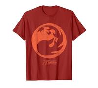 Magic: The Gathering Red Mana Maglietta, Uomo, Mirtillo Rosso, M