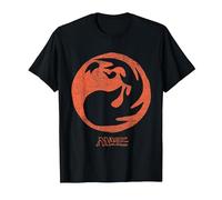 Magic: The Gathering Red Mana Maglietta, Uomo, Nero, M
