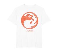 Magic: The Gathering Red Mana Maglietta, Uomo Taglie Grandi, Bianco, 2X Tall
