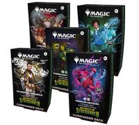 Magic: The Gathering Secrets of Strixhaven Commander Deck Bundle - Include tutti e 5 i mazzi (Silverquill Influence, Prismari Artistry, Witherbloom Pestilence, Lorehold Spirit, Quandrix Unlimited)