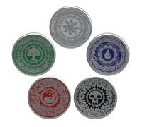 Magic: The Gathering - Set di 5 sottobicchieri in metallo con stampa MTG, prodotto ufficiale per fan, giocatori e collezionisti