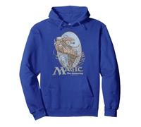 Magic: The Gathering Urza Dragon Felpa con Cappuccio, Unisex per Adulti, Blu Reale, S