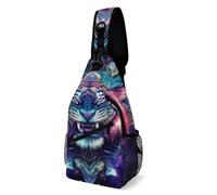 Magic Tiger Head Uomo Donna Borsello Tracolla Multitasche Borsa Monospalla Leggera Zaino Monospalla Per Escursionismo Ciclismo Trekking