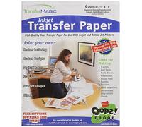 Magic Transfer Carta Inkjet Transfer 8,5 x 11 Pollici, Confezione da 6