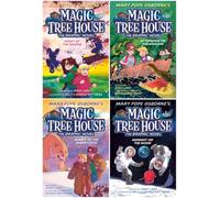 Magic Tree House Graphic Novel Series 7 Books Set - Dinosaurs Before Dark, The Knight at Dawn, Mummies in the Morning, Pirates Past Noon, Night of the Ninjas, Afternoon on the Amazon, and Sunset of