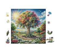 Magic Tree of Life Rompicapo 100 Pezzi Per Adolescenti Cartone Di Alta Qualità Tema Gaming Per Tempo Libero Con Amici Nuovo Design Edizione Limitata 28x28cm