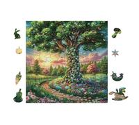 Magic Tree of Life Rompicapo 100 Pezzi Per Adolescenti Cartone Di Alta Qualità Tema Gaming Per Tempo Libero Con Amici Nuovo Design Edizione Limitata 28x28cm