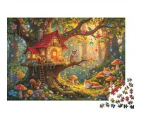 Magic Treehouse 1000 Pezzi Puzzles Riciclato Whimsical Woodland Puzzle per Anziani Puzzle Game Props for Family And Friends Birthdays Great Gift 70x50cm/1000pcs