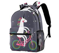 Magic Unicorn Are Real Flower Moon Zaino per laptop e doppio portabottiglie per borse da scuola per adolescenti