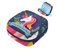 Magic Unicorns are Real Floral assorbenti igienici, grande sacchetto mestruale con cerniera, borsa per assorbenti mestruali, per ragazze e donne