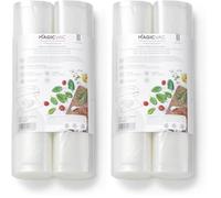 Magic vac, 2 Rotoli Sottovuoto per Alimenti 30x600, Multistrato e Resistenti, in Materiale Privo di BPA Adatto al Contatto con gli Alimenti, Brevettati, Made in Italy (Confezione da 2)