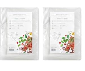 Magic Vac, 50 Sacchetti Sottovuoto 25x35, Ideali per Congelatore, Frigorifero, Scongelamento in Microonde, Bollitura, Cottura Sottovuoto in Forno o A Vapore, Senza Etichetta, Certificati Made in Italy