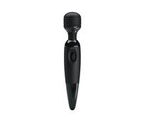 VIBRATORE NERO PER DONNA WAND MASSAGGIATORE FEMMINILE VIBRANTE IN SILICONE TOYS