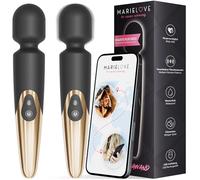 Magic Wand Vibratore senza fili per donne - Massaggiatore con stimolazione del clitoride e batteria - 10 modalità, giocattolo sessuale per coppie & solista