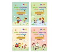 Magic Writing Book For Kids, Reusable Grooved Workbooks For Office, Magic Grooved Practice Copybook, Learn To Write Children Kindergarten Preschool Tracing Letter