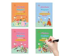 Magic Writing Book, Reusable Grooved Practice Workbook, 5,2 x 7,4 pollici Educational Office School Supplies, Magic Tracing Letter Copybook for Preschool Kindergarten Children Learning to Write