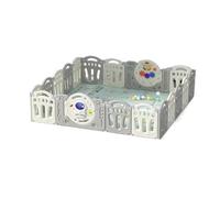 Magic ZC Box Bambini, Recinto per Bambini, Centro Attività Infantile Parco Giochi per Bambini con Schiuma Anticollisione, Box Neonato Grande Pieghevole Interni ed Esterni (Y 16+2)
