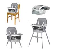 Magic ZC Seggiolone per Bambini Sedia da Pranzo per Pappa con 2 Altezze Regolabili e 3 Posizioni Reclinabili Convertibile Pieghevole Multifunzionale con Doppi Vassoi Staccabili e Ruote (8123 Grey)