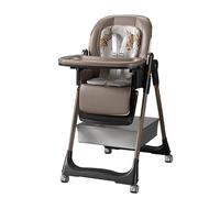 Magic ZC Seggiolone per Bambini Sedia da Pranzo per Pappa con 6 Altezze Multifunzionale con Doppi Vassoi Regolabili e 3 Posizioni Reclinabili Convertibile Pieghevole Staccabili e Ruote (822 Khaki)