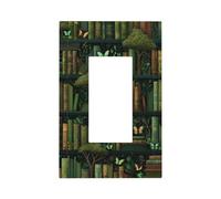 Magica libreria verde marrone libri interruttore luce piastra da parete piastra frontale copertura singolo bilanciere 1 banda decoratore presa coperture per la casa cucina camera bagno Decor