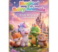 Magical Baby Animals: A Cute 3D Fairytale Coloring Book for Kids Ages 3-8