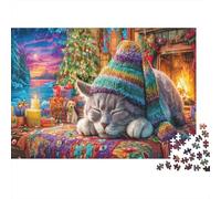 Magical Cats 1000 Pezzi Criceto con Cappello Puzzle in Cartone Riciclato Gioco Educativo Decompressione per Adulti Decorazione Pareti Regali per Creatività e Donare
