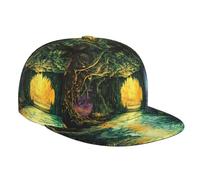 Magical Cave Sport Travel Baseball Cap | Cappello regolabile a tesa piatta | Cappello da sole unisex nero